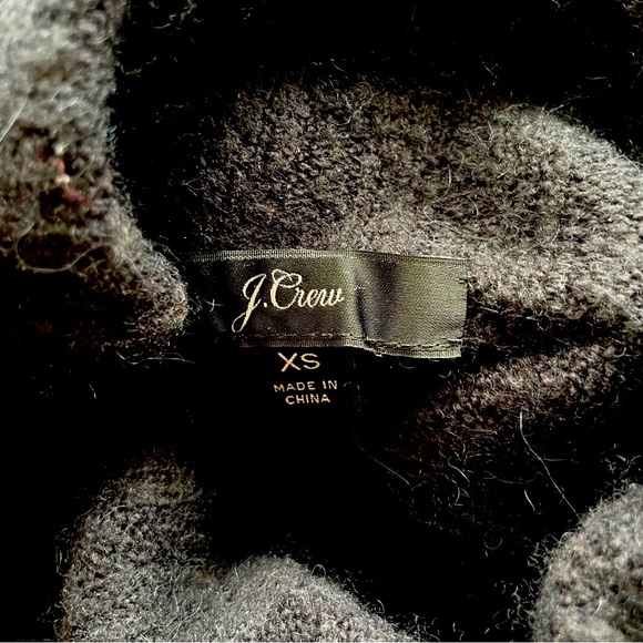 J Crew Merino Alpaca Blend Ribbed Mock Turtleneck Sweater Black Size XS - Picture 11 of 11